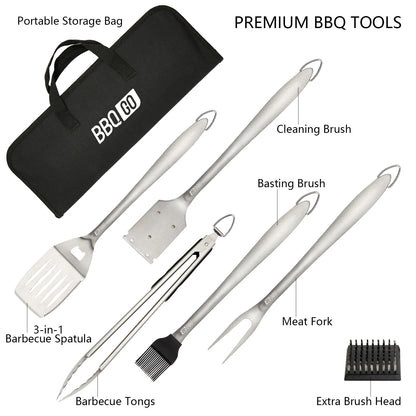 Strumenti BBQGO in acciaio inossidabile BBQ SET SET TAMPAGGIO SPACCOLA PROCESSO PORTAT PORTATILE BABECUE BRILLING UTENSILE ACCESSI DI COUCINA