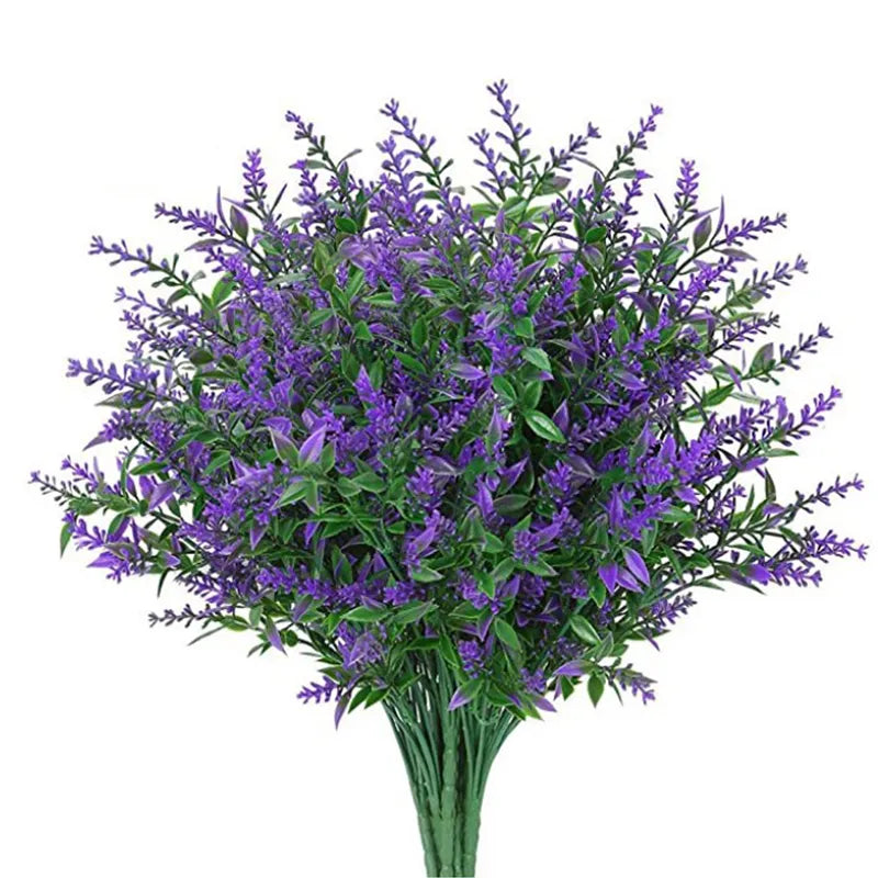 Künstliche Blume Plastik Lavendel gefälschte Pflanze Hochzeit Hausgartendekoration Braut Bouquet Tisch Einstellung Haushaltsvorräte