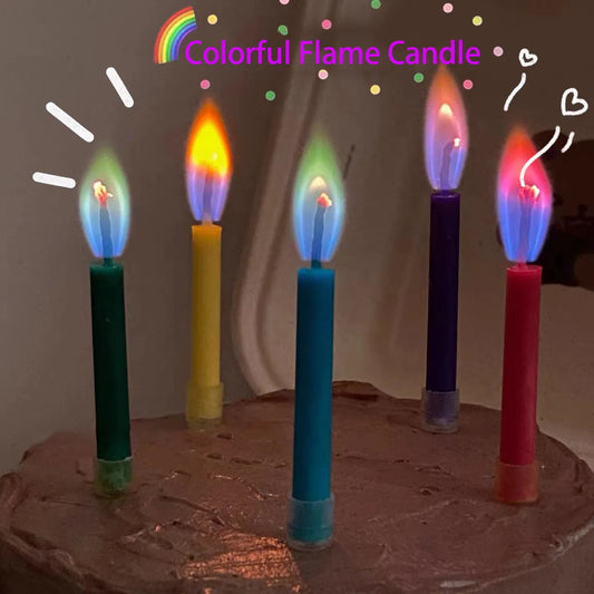 6 pezzi colorati colorati candele colorate a fiamma a fiamma di nozze decorazioni per la torta di compleanno per bambini bambini
