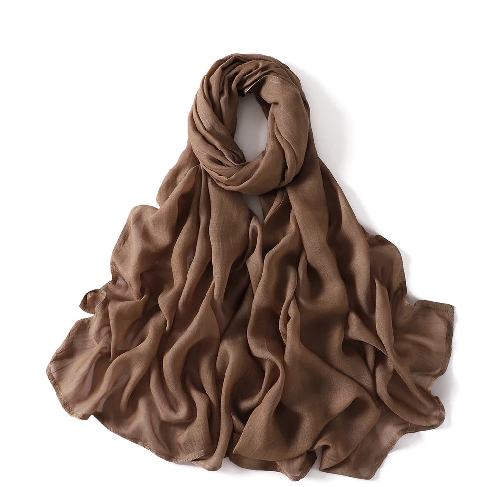 חטיבות מוסלמיות לנשים צעיף צעיף רגיל דק Femme Musulman Soft Viscose Rayon Headscarf אסלאמי טורבן סרט 200x85 ס"מ