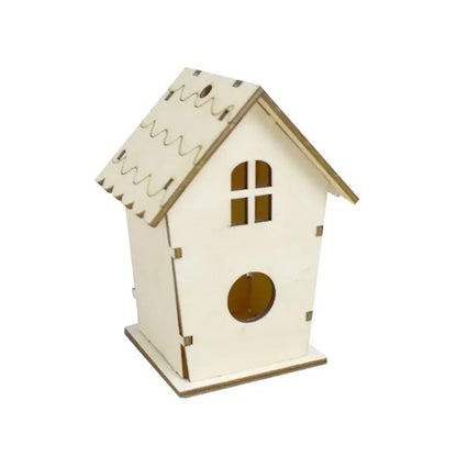 Nid de maison d'oiseau en bois naturel pour créatif bricolage artisanat à la main