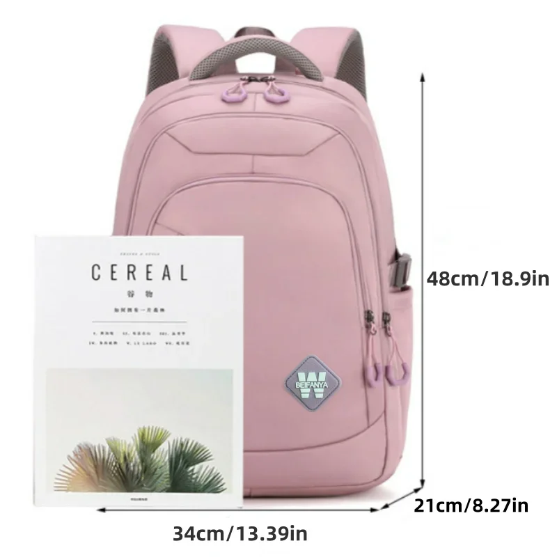 Rucsac din nylon pentru femei cu capacitate mare și rezistent la umăr rezistent la apă