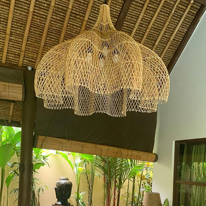 New Hight Quality Rattan Lamp Japanese Style Handmade Pendant Lights for Restaurant Hanglamp Dining Room Living Room Home Decor