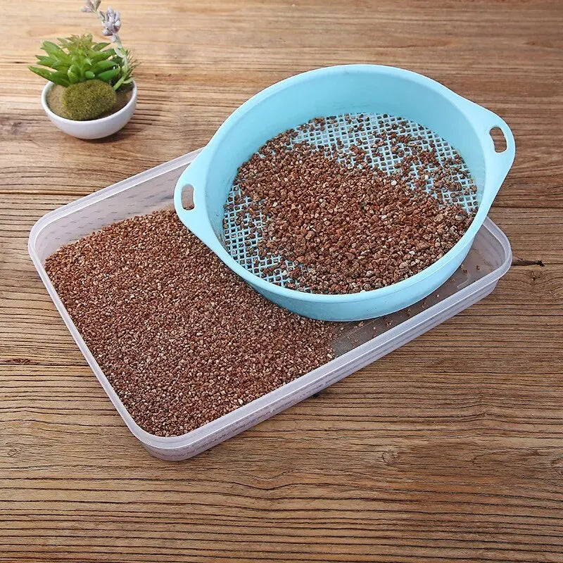 28cm tuinbouwbodemzeef, tuinbouwgereedschap, zaailingsbodemzeef, plastic potplantenfilter, sappige deeltjeszeef