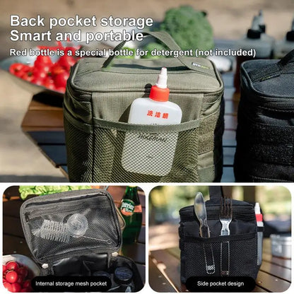 Ensemble de bouteille d'assaisonnement de camping sac de rangement portable scellant combinaison de bouteille d'huile