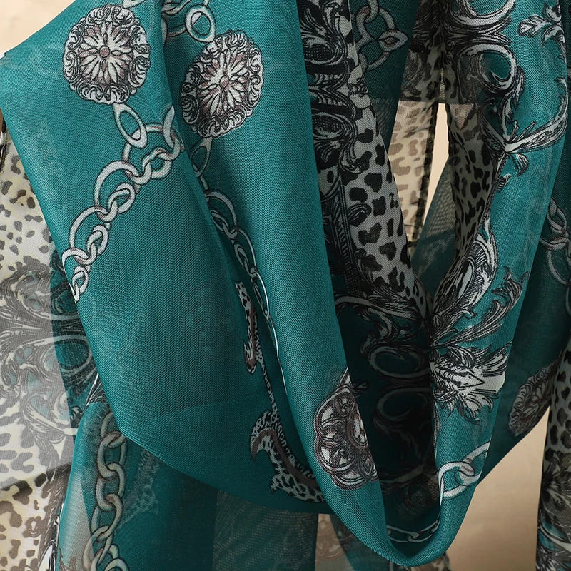 Novo design de impressão de moda feminino Silk SenChawle