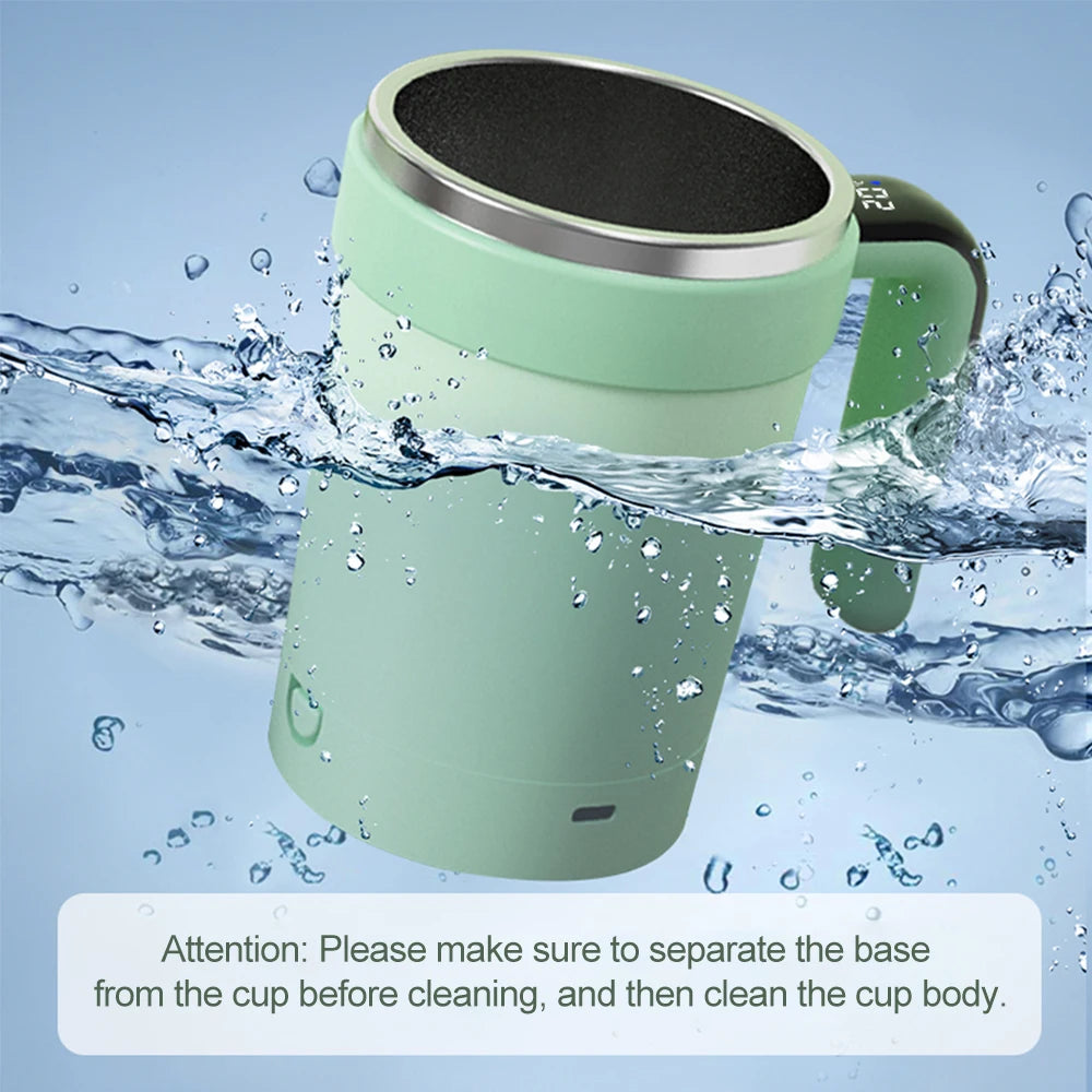 Automatic Stirring Cup Rechargeable Magnetic Mixer Electric Stirring Mugs Stainless Steel Coffee Mug Rotating Magnetic Tumbler