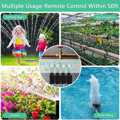 Ny design 4 AA BATERY POWERED Garden Smart Irrigation WiFi Automatisk vanning Vanntimer Bruk Tuya Smart Life App