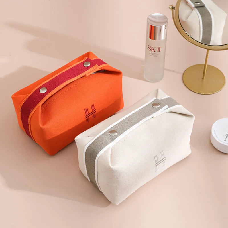 Jednoduché vodotěsné plátno make -up pouzdro módní kosmetické pouzdro pro ženy make -up organizátor toaletní taška cestovní kosmetická tašky