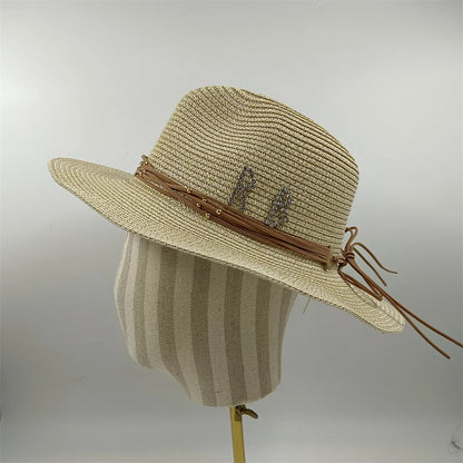 2023 RB Rhinestone Straw Hat