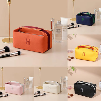 Jednoduché vodotěsné plátno make -up pouzdro módní kosmetické pouzdro pro ženy make -up organizátor toaletní taška cestovní kosmetická tašky