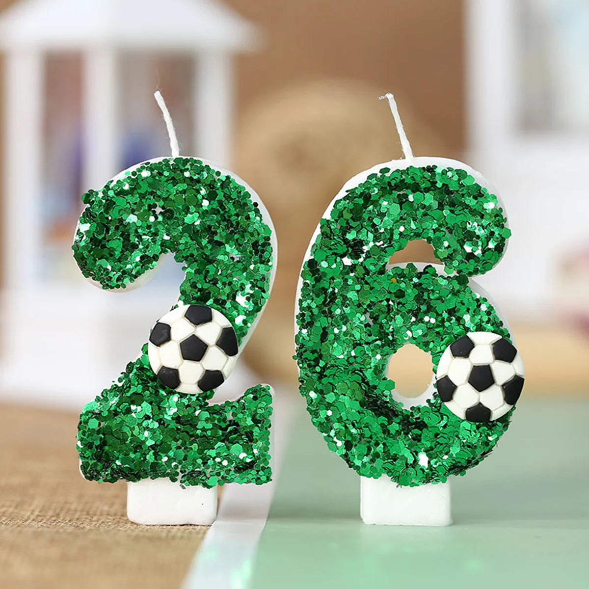Cake de football bougies d'anniversaire bougies de foot