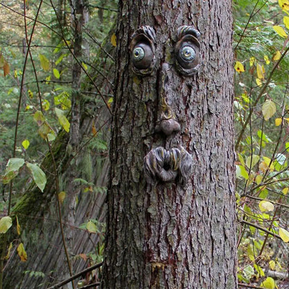 Kora ducha twarz Facial Facial Old Man Tree Decorat Yard Decoration