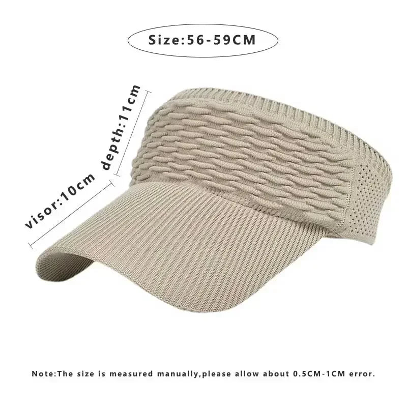 Neue Modefalten Design Frauen leerer Top -Hut -Sommer -Solid Farbe große Schwach Sonnencreme -Hüte Outdoor Elastic Stoff Sport Sun Caps