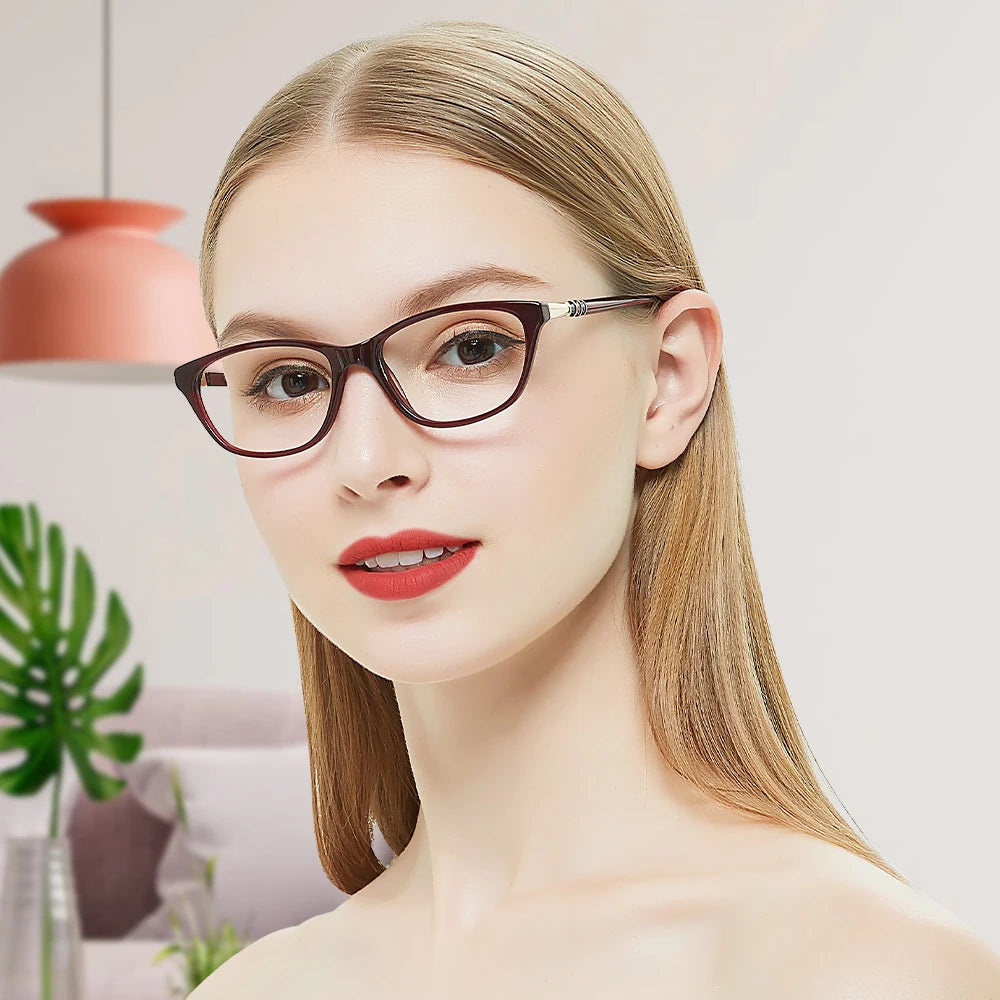 Marco de anteojos recetados Fashion Fashion Miopia Gafas ópticas Pequeños gafas de ojo de acetato de ojo de ojo Gafas de lujo marco Nai