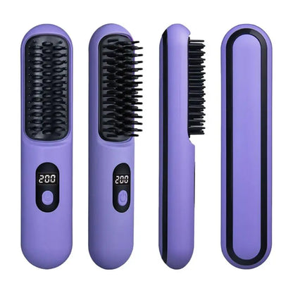 Mini Ferramentas de estilo de cabelo de pente quente de alisador de cabelo