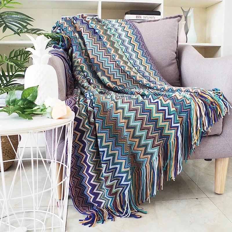 Boho postel Plaid Deka Geometrie Aztec Baja přikrývky Etnická pohovka obálky Slipcover Decor Hous visí tapiserie koberec Cobertor
