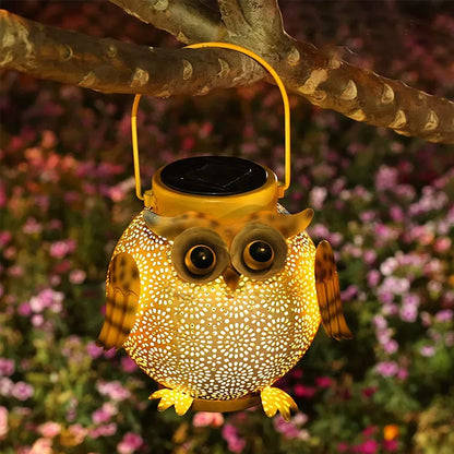 LED SOLAR LYS UDENDOR HANGING LANDSKAB LAMP PROJEKTOR LAMP Vandtæt campinglys Uwl Night Light Garden Decoration Light