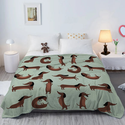 Pătură de poză dachshund pătură imprimată aruncat