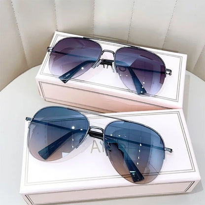 Sluneční brýle módního gradientu pro muže Big Frame Pilot Sun Glasses Design Anti-Reflext Lunette de Soleil Homme UV400 (bez krabice)