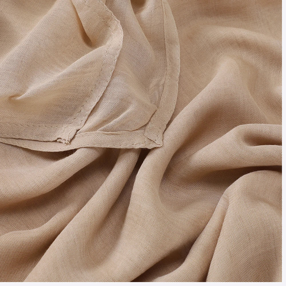 חטיבות מוסלמיות לנשים צעיף צעיף רגיל דק Femme Musulman Soft Viscose Rayon Headscarf אסלאמי טורבן סרט 200x85 ס"מ