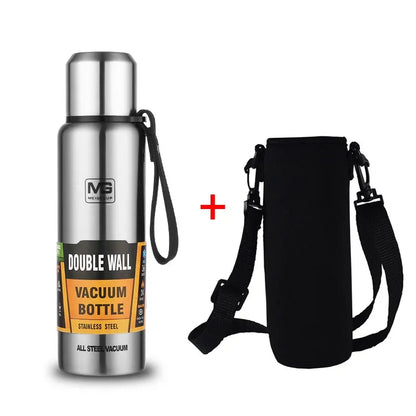304 Stainless Steel Thermos Bottle Large Capacity Vacuum Flask Insulated Tumbler with Rope for Tea Drinks Cold and Hot  Water