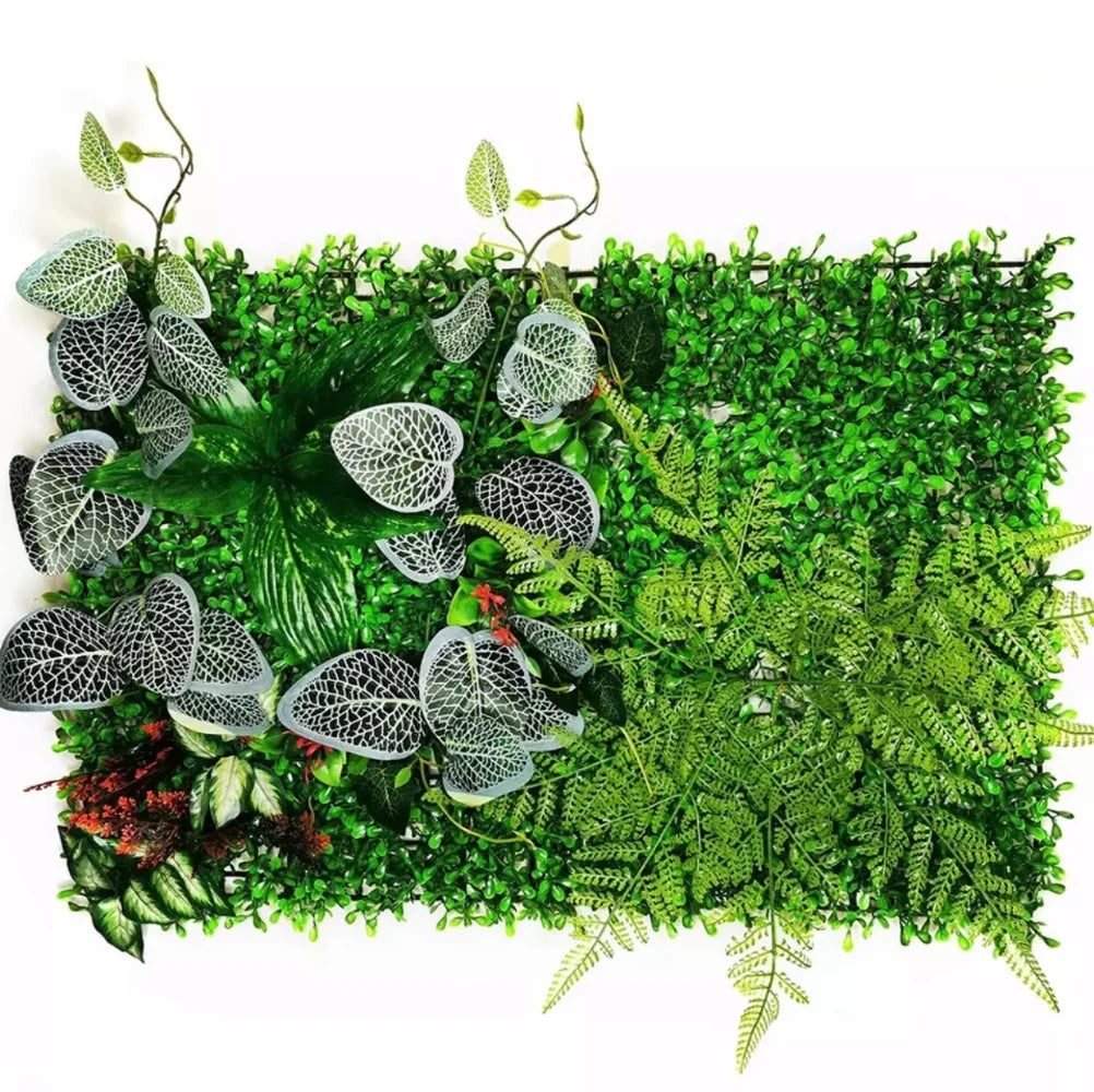 Kunstige planter Græsvæg Panel Buksbom Hedge Faux Eucalyptus Greenery Baggrunde Velegnet til udendørs indendørs have Home Decor