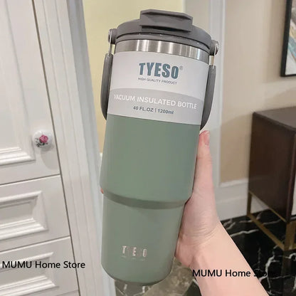 Tyeso Stainless Steel Coffee Cup Cold And Hot Double-layer Insulated Cup Tumbler Thermo Water Bottle Car Travel Mug Vacuum Flask