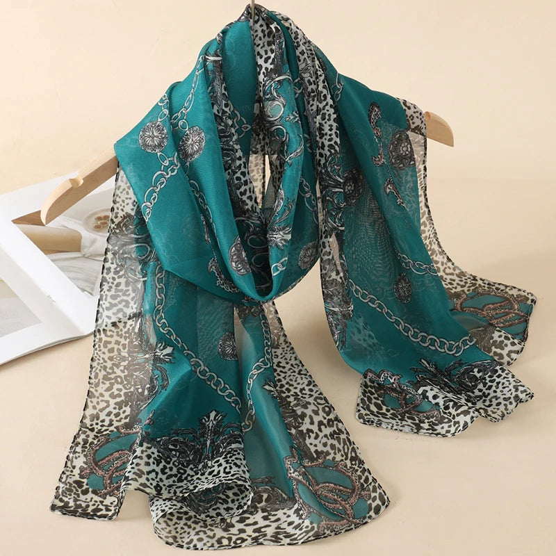 Novo design de impressão de moda feminino Silk SenChawle