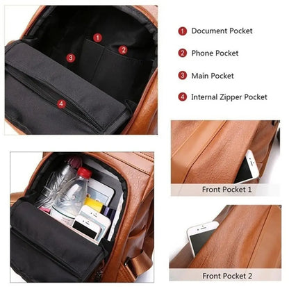 Femmes Antift Design Backpack Daypack décontracté.
