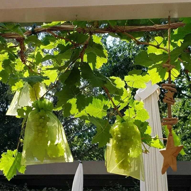 50PCS Pakiet Mouth Organza Gardstring Garden Ptak Proczuj Net Fruit Ochrony Bag Ochrony Torba Rosnące o owocach