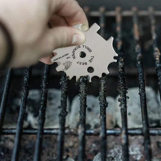 Bærbar metall BBQ Grills Rate Cleaner Cleaning Barbecue Scraper Scrubber Tool Grill Clean