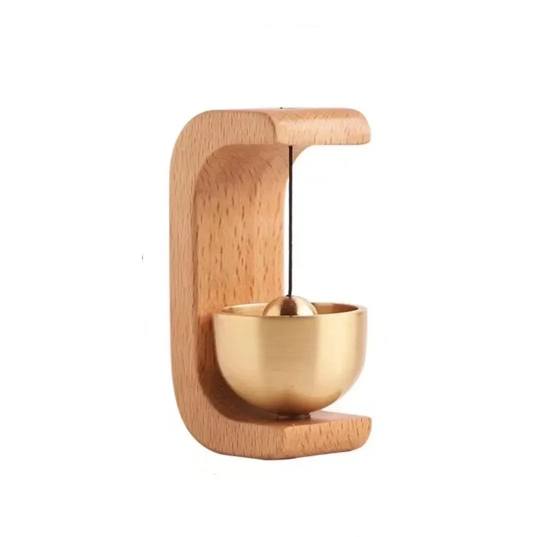 Wooden Wind Chimes Wireless  Doorbell Entrance Door Bell Decorative Wind Bell for Home Opening Hanging Decorations