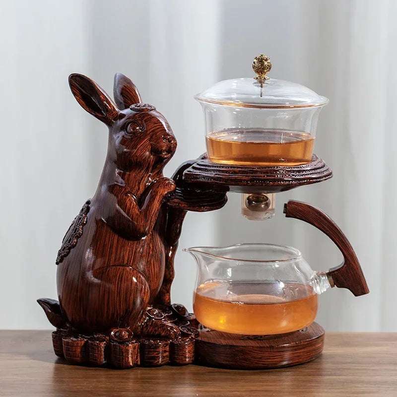 Heat-resistant Glass Teapot Holder Base Tea infusers Tea Ware Automatic Tea Set  Making  Kungfu Teapot