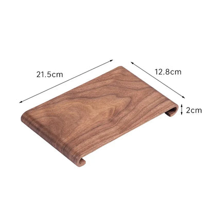 Walnut Tea Cup Tray Wooden Soap Scented Candle Storage Holder Houseold Groggery Desktop Dessert Storage Box Decorative Plate
