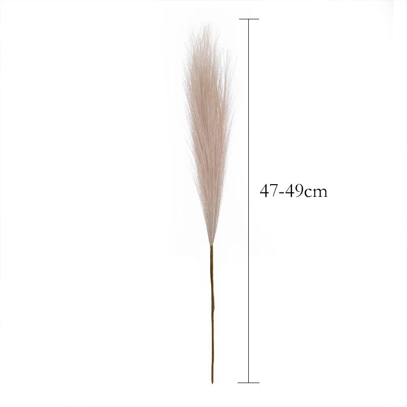 55 cm 5pcs Fluffy Pampas Gras Boho Dekor Blume gefälschte Pflanze Reed Simulierte Hochzeitsfeier Weihnachtshemmung Künstliche Blume künstliche Blume