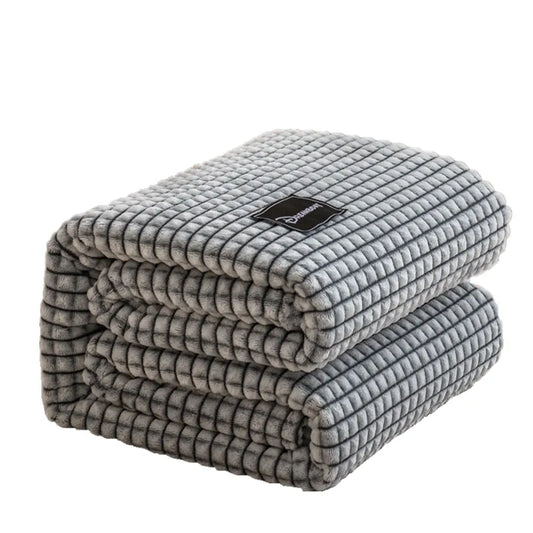 J Plaid für Betten Koralle Fleece Decken graue Farbplaids Single/Queen/König Flanellbettspannungen weiche warme Decken für Bett