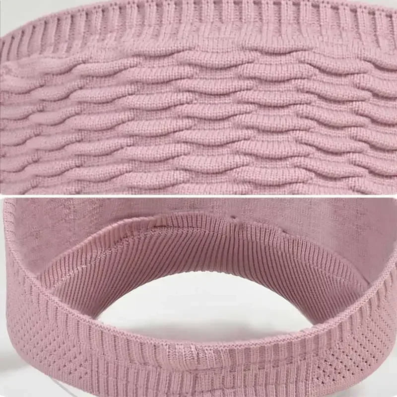 Neue Modefalten Design Frauen leerer Top -Hut -Sommer -Solid Farbe große Schwach Sonnencreme -Hüte Outdoor Elastic Stoff Sport Sun Caps