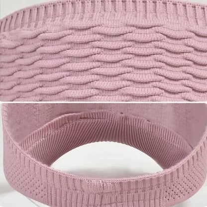 Neue Modefalten Design Frauen leerer Top -Hut -Sommer -Solid Farbe große Schwach Sonnencreme -Hüte Outdoor Elastic Stoff Sport Sun Caps