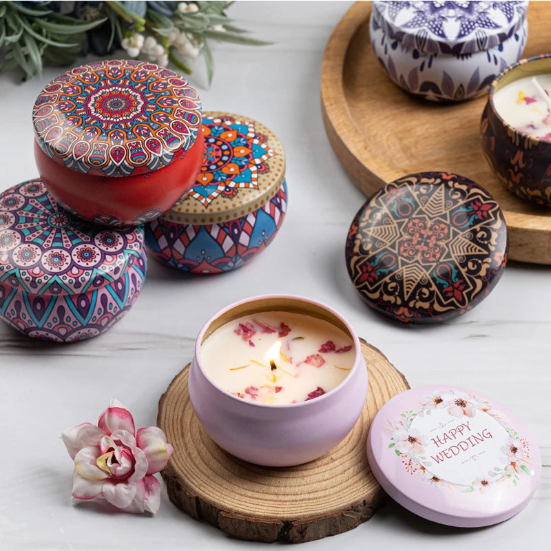 Velas perfumadas flores perfume lavanda rosa velas aromáticas frascos