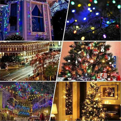 1Pack Solar String Light Fairy Garden Vandtæt udendørs lampe 6V Garland til jul Xmas Holiday Party Home Decoration