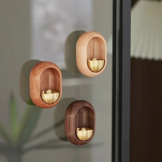 Wooden Wind Chimes Wireless  Doorbell Entrance Door Bell Decorative Wind Bell for Home Opening Hanging Decorations