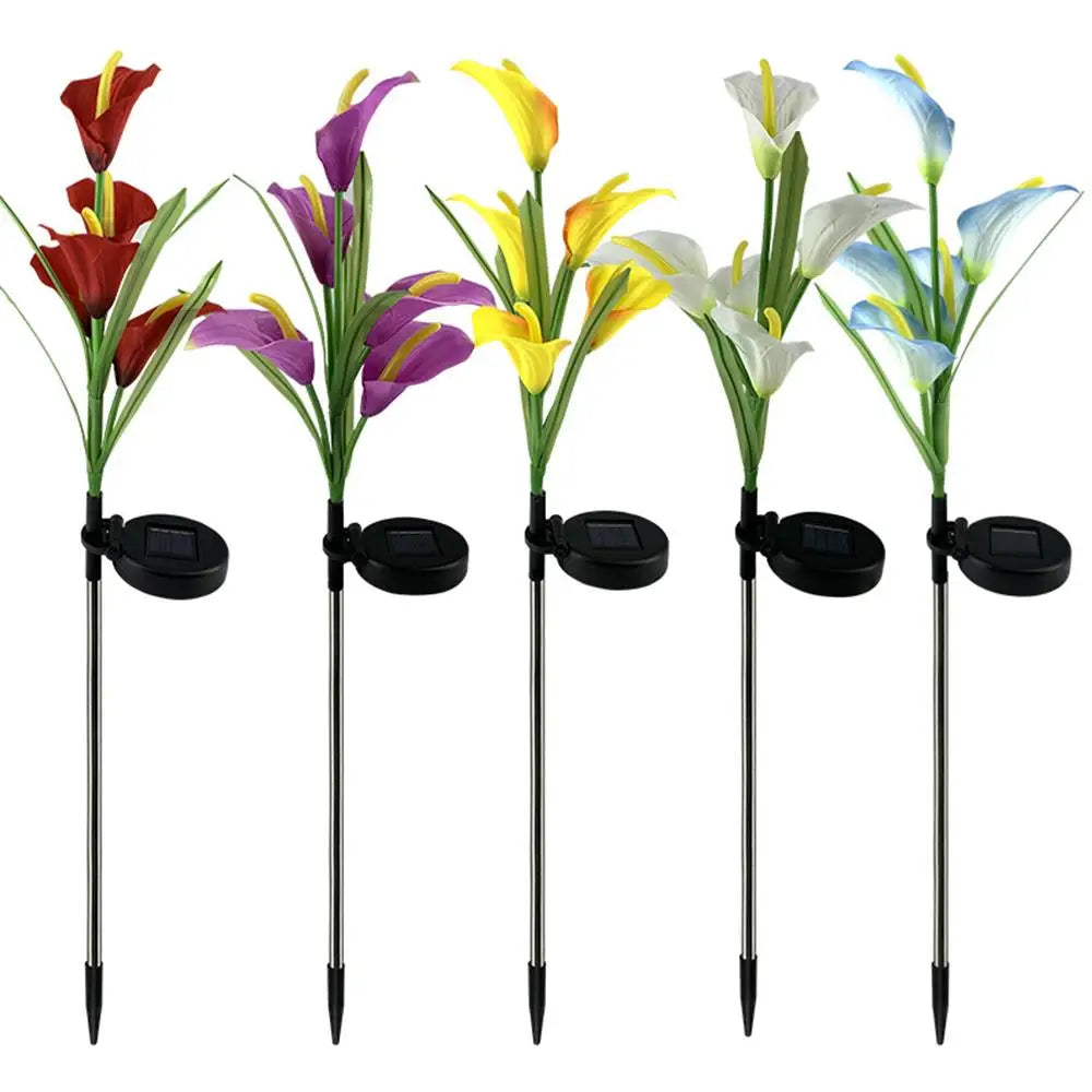 LED Solar Light Calla Lily Lantern Garden Lawn Landscape -laajennusvalaistus ruohopolun kadun koristeelle