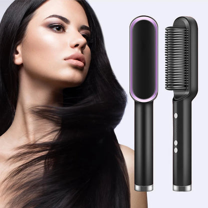 Hárbursta heitt loft comb combering þurrkara styler loft heitt loft bursta flat járn hárrétti bursta