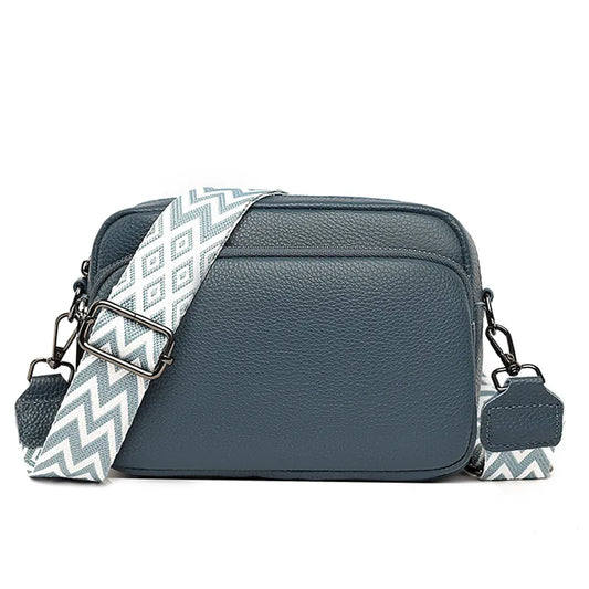 100% ekte skinn crossbody veske for kvinner skuldervesker 2023 luksusdesigner håndveske kvinnelig solidfarge messenger tote sac