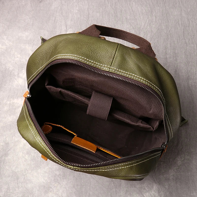 Rucsac vintage din piele reală pentru bărbați pentru primul strat de vacă rucsac rucsac de leisure colegiu geantă om de gheață geantă leathfocus