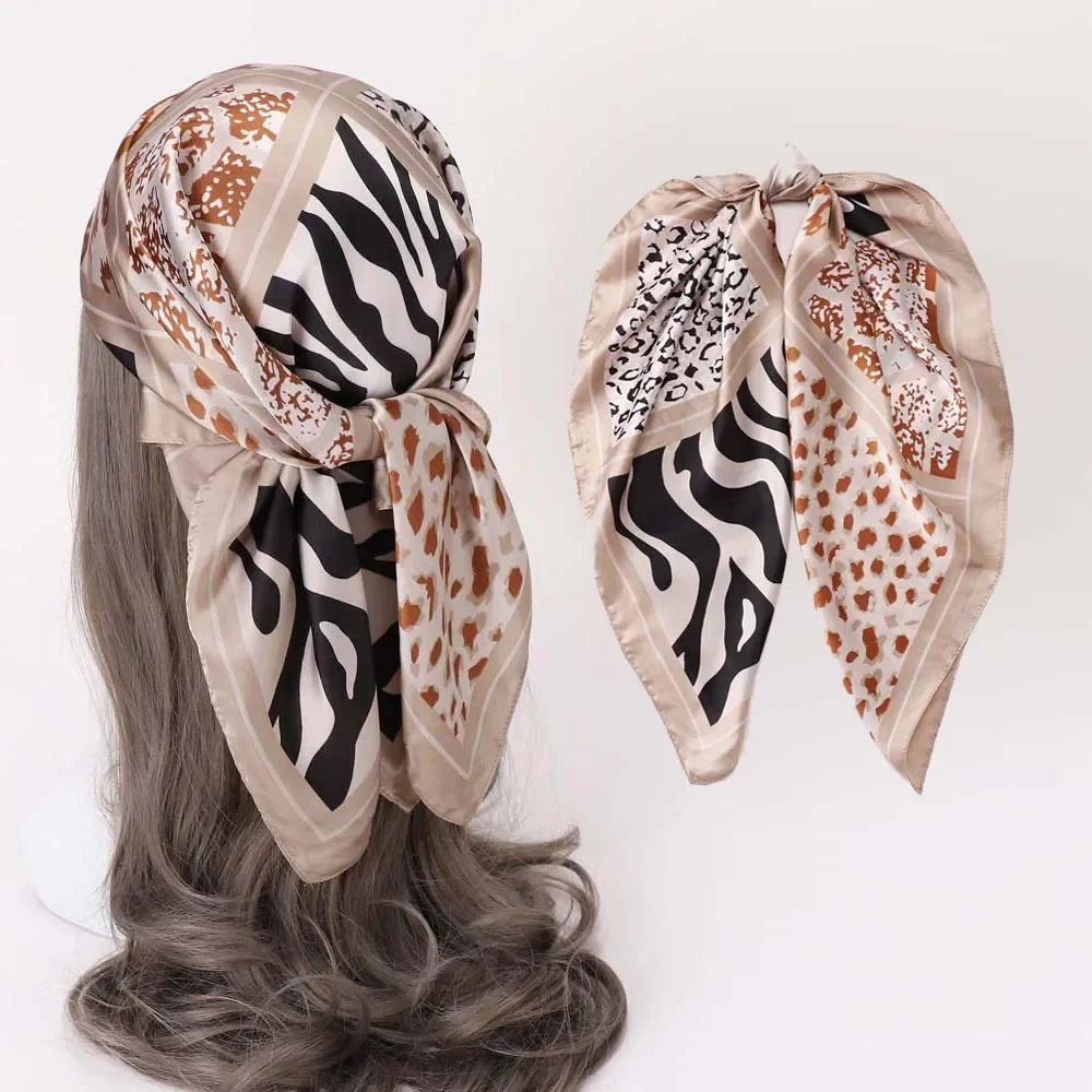 PAISLEY PRITTI VAIKUTTAVAT SILK SATIN HIJAB -VARJA ​​NAISET BANDANA HÄÄN HIUSKUVAT 70*70 cm neliöhiusnauhan kaulahuivit naiset