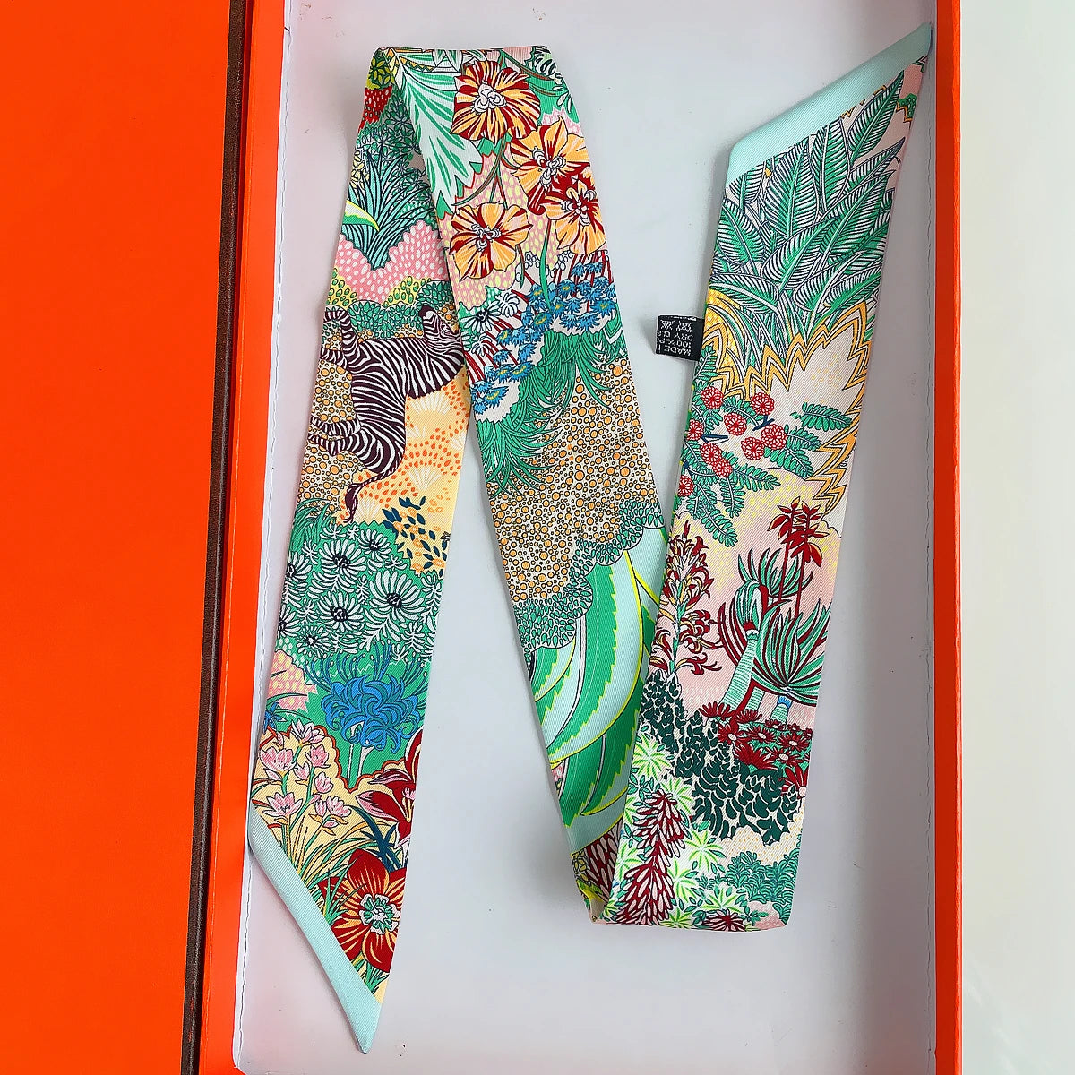 2023 Brand Design Zebra in Flowers Femmes Écharpe Flow