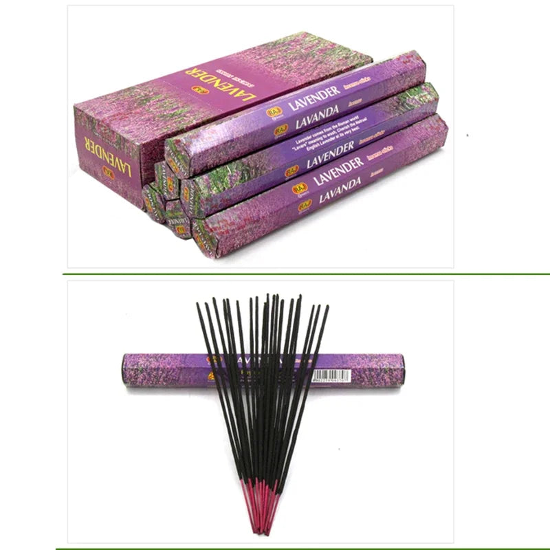 Y 20 Sticks India Lavendel Røgelse Sandal Meditation Jasmine Hjem Duft Soveværelse Toilet Agarwood Tibetansk Linie Aromaterapi