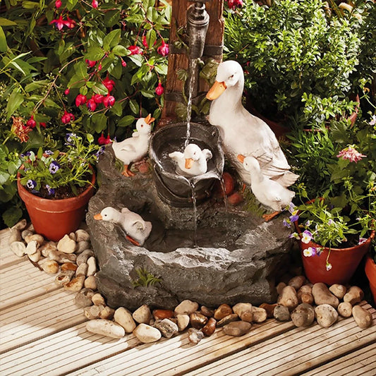 Duck Squirrel Water Water Energji Diellore Rrëshira Patio Patio Dizajni i Kopshtit me Kopshtari të Dritës Diellore Dekorime në natyrë Dhurata e pranishme